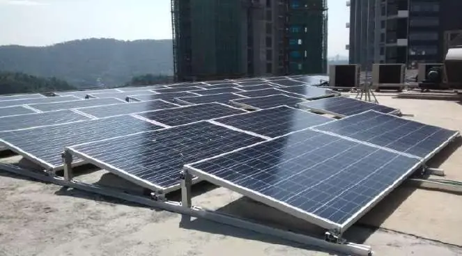 Tilted rooftop solar panels on OBYU Holdings Building, Damansara Perdana, Selangor